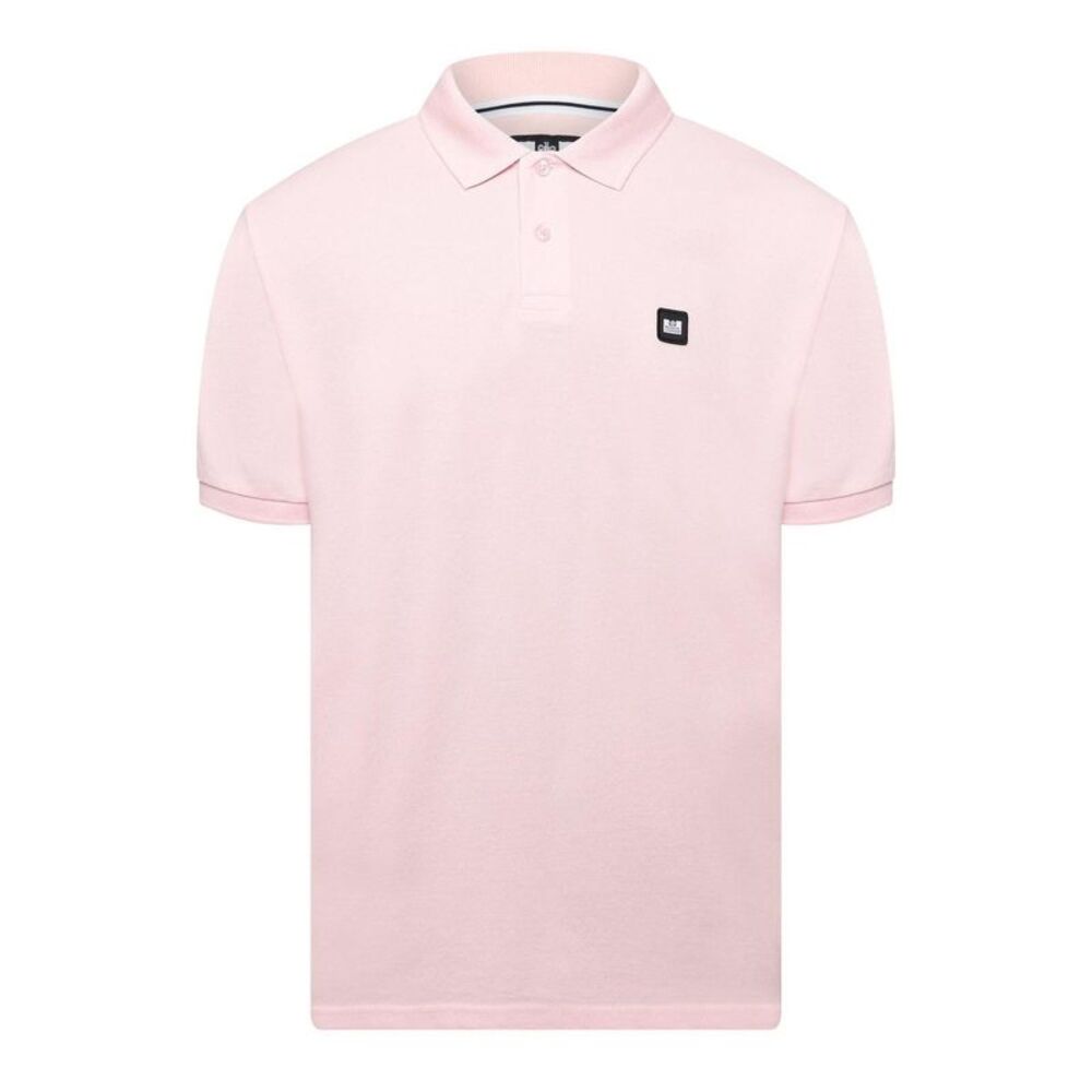 Weekend Offender Mens Barnum Short-Sleeved Polo Shirt / Pale Blush